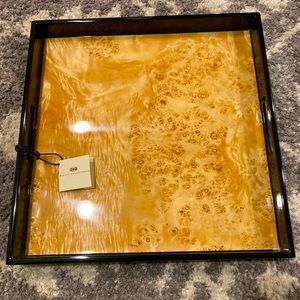 Pacific Connections Mappa Burl 16”x16” Tray